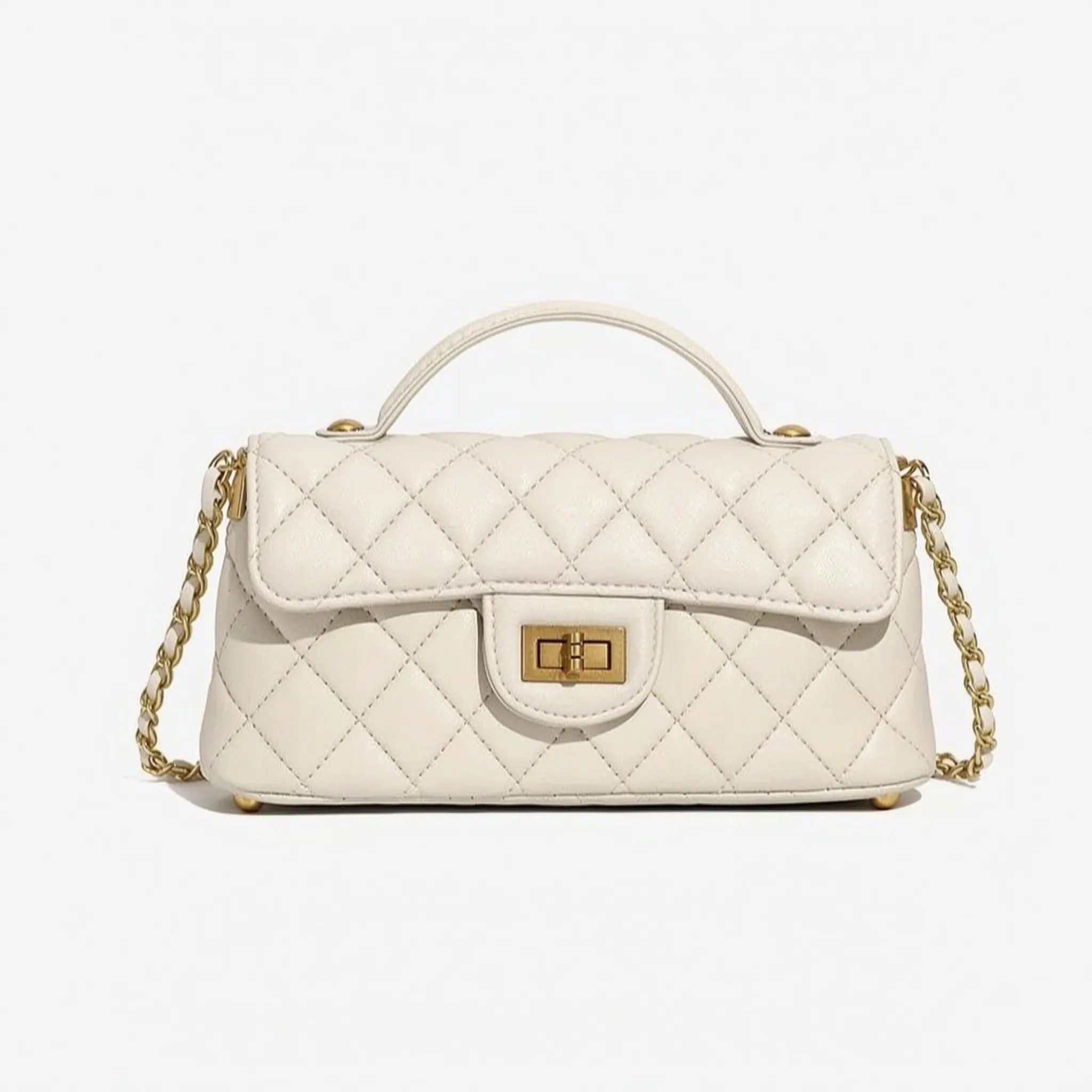 Aurisse™ -  Quilted Top Handle Bag -  Evening Social Events