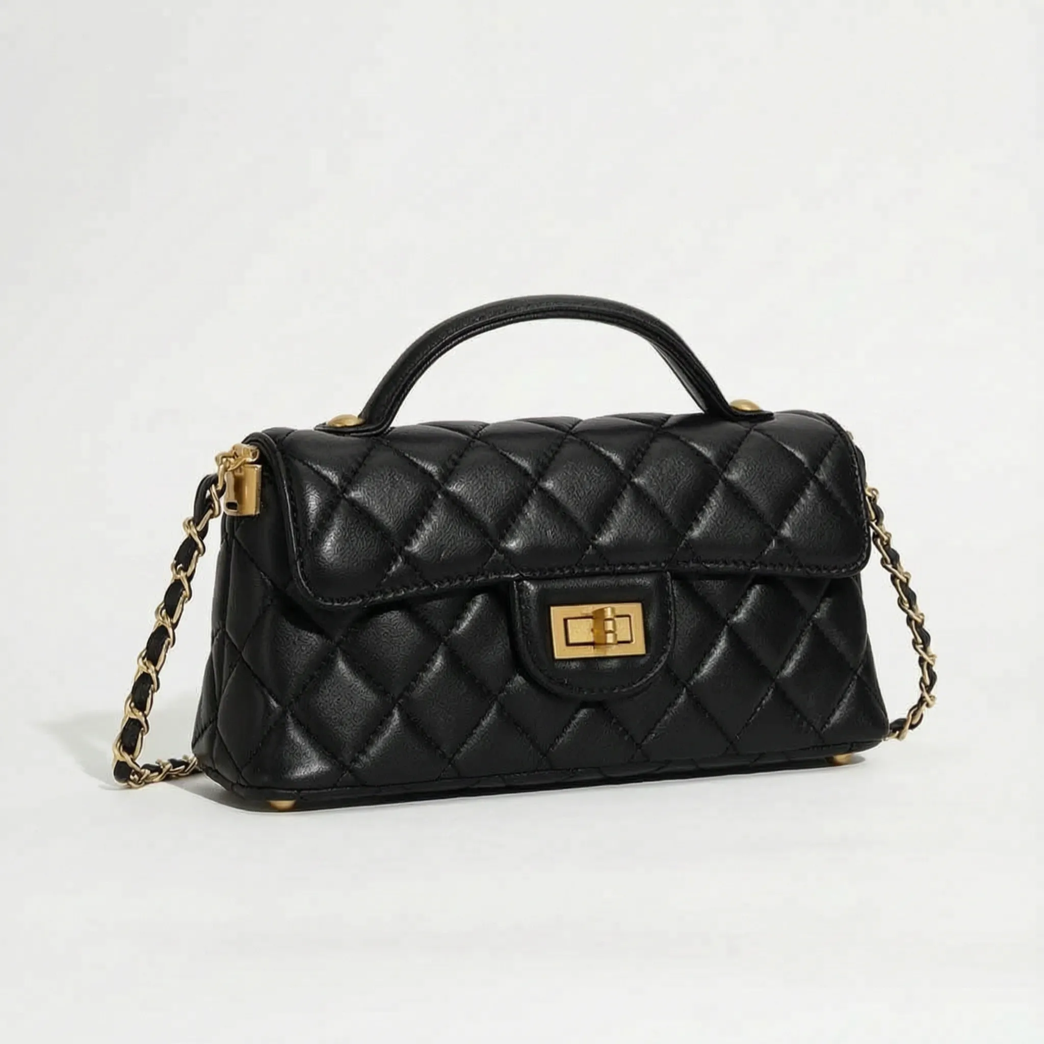 Aurisse™ -  Quilted Top Handle Bag -  Evening Social Events