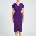Aveline™ -  Wrap Style Midi Dress -  Wedding Guest Attire