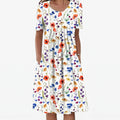 Avenna™ -  Short Sleeve Midi Dress -  Summer Garden Parties