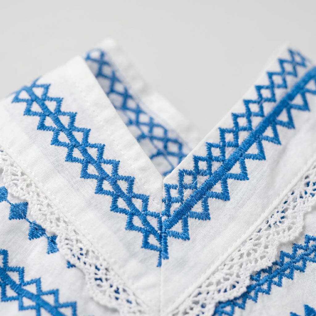 Azurika™ -  Bohemian Geometric Print Blouse -  Casual Outings