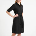 Belvina™ -  Collared Midi Length Shirt Dress -  Daily Office Wear