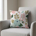 Blommis™ -  Square Pastel Botanical Cushion -  Adding Seating Comfort