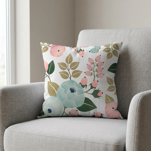 Blommis™ -  Square Pastel Botanical Cushion -  Adding Seating Comfort