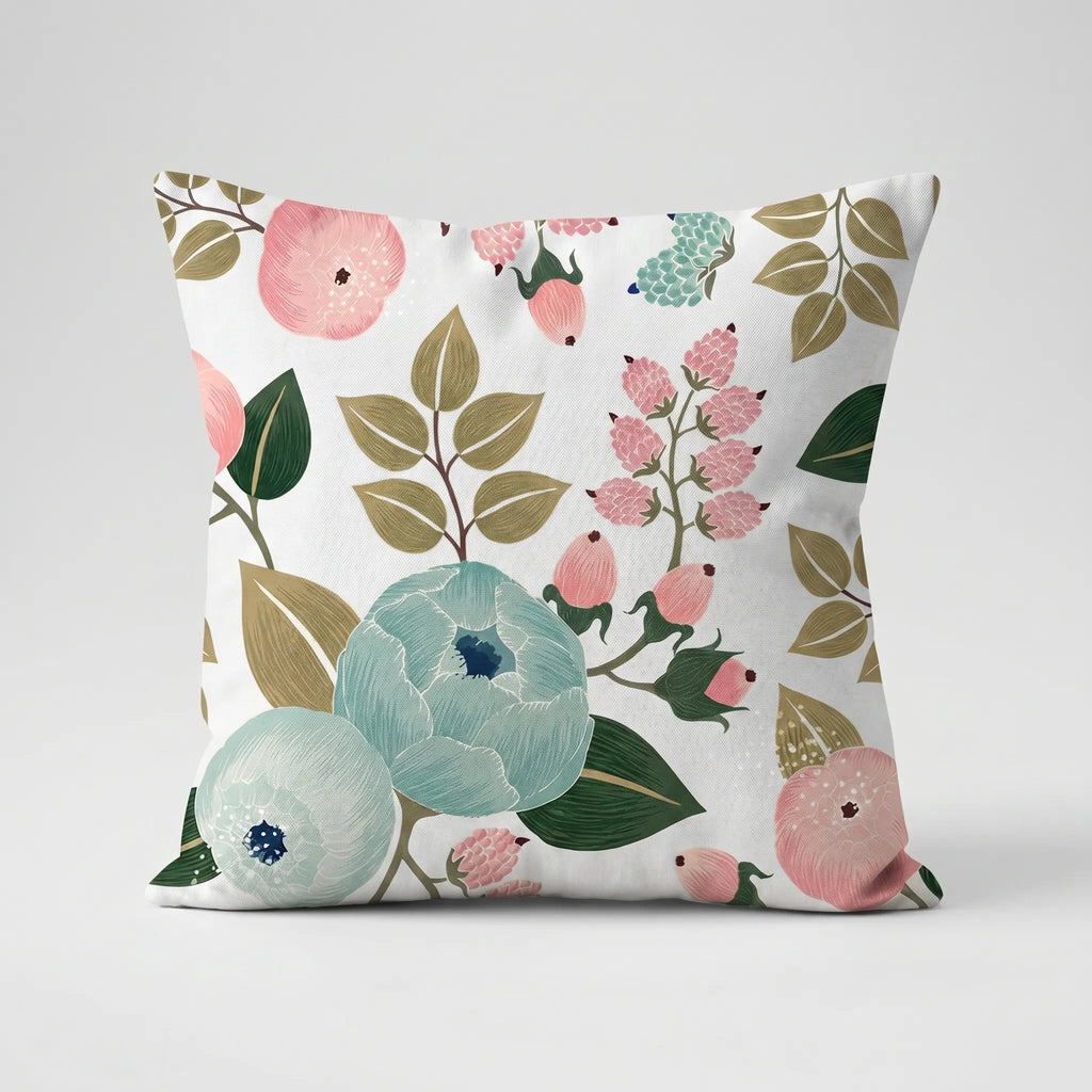 Blommis™ -  Square Pastel Botanical Cushion -  Adding Seating Comfort