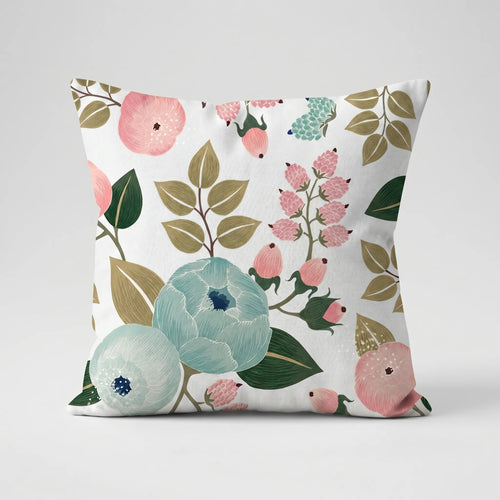 Blommis™ -  Square Pastel Botanical Cushion -  Adding Seating Comfort