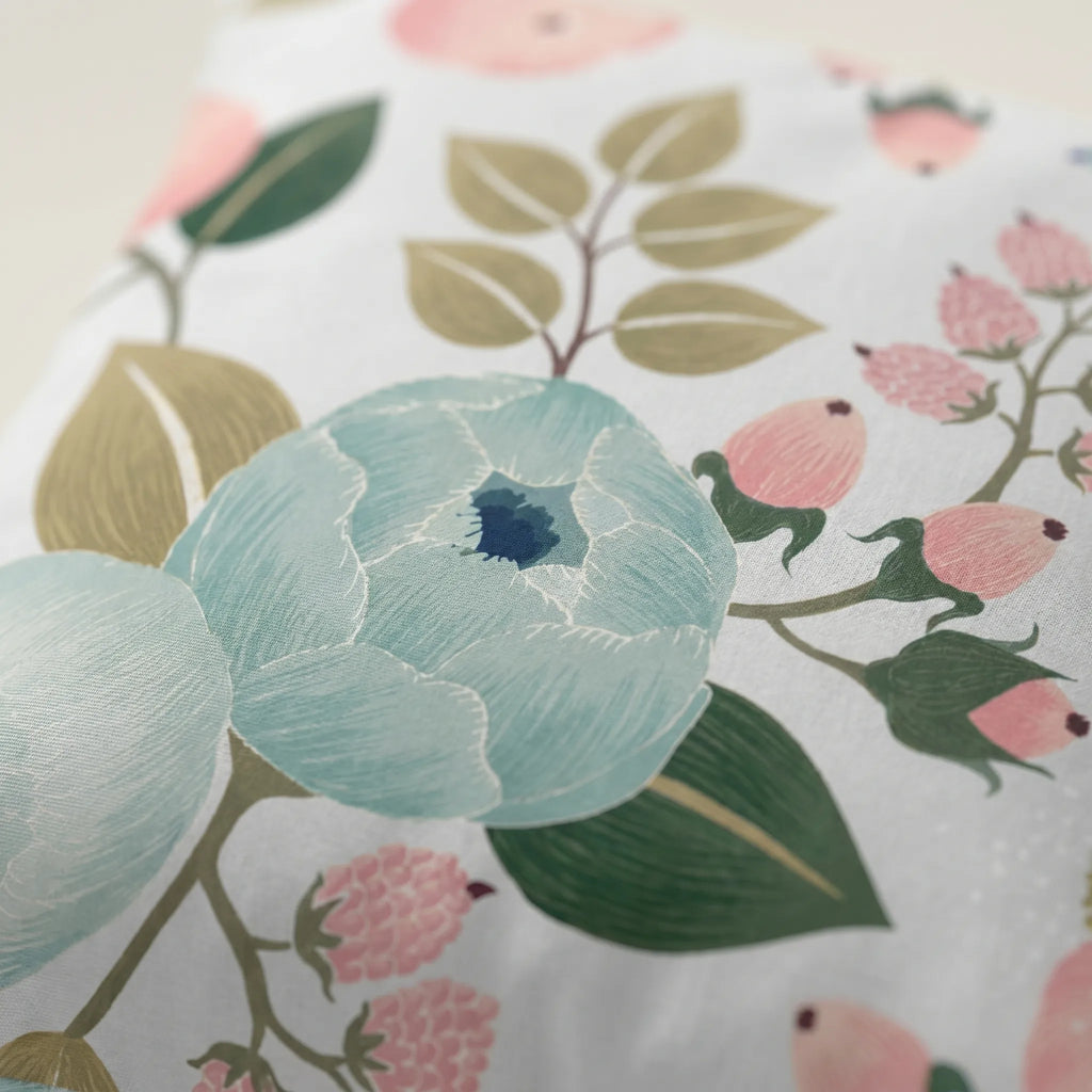 Blommis™ -  Square Pastel Botanical Cushion -  Adding Seating Comfort