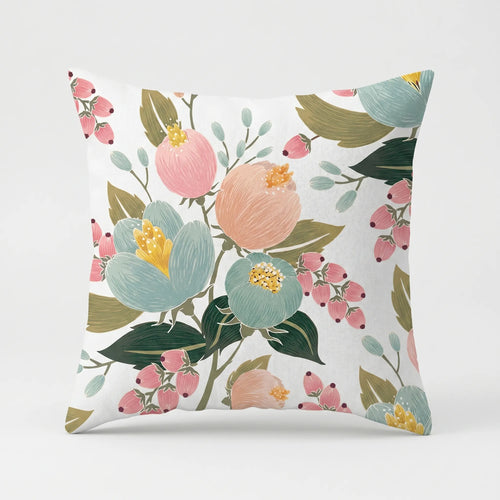 Bloomeria™ -  Square Decorative Floral Cushion -  Decorating Living Spaces
