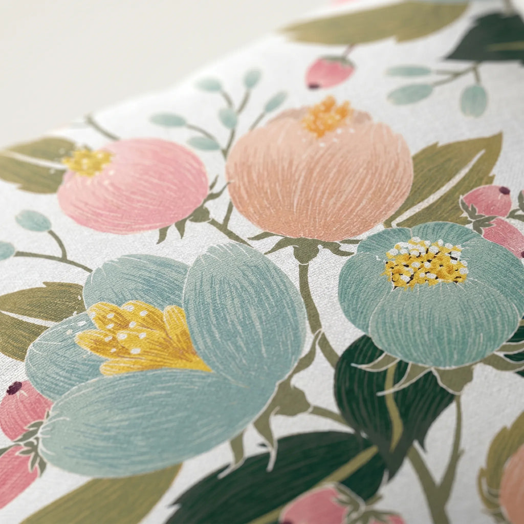 Bloomeria™ -  Square Decorative Floral Cushion -  Decorating Living Spaces