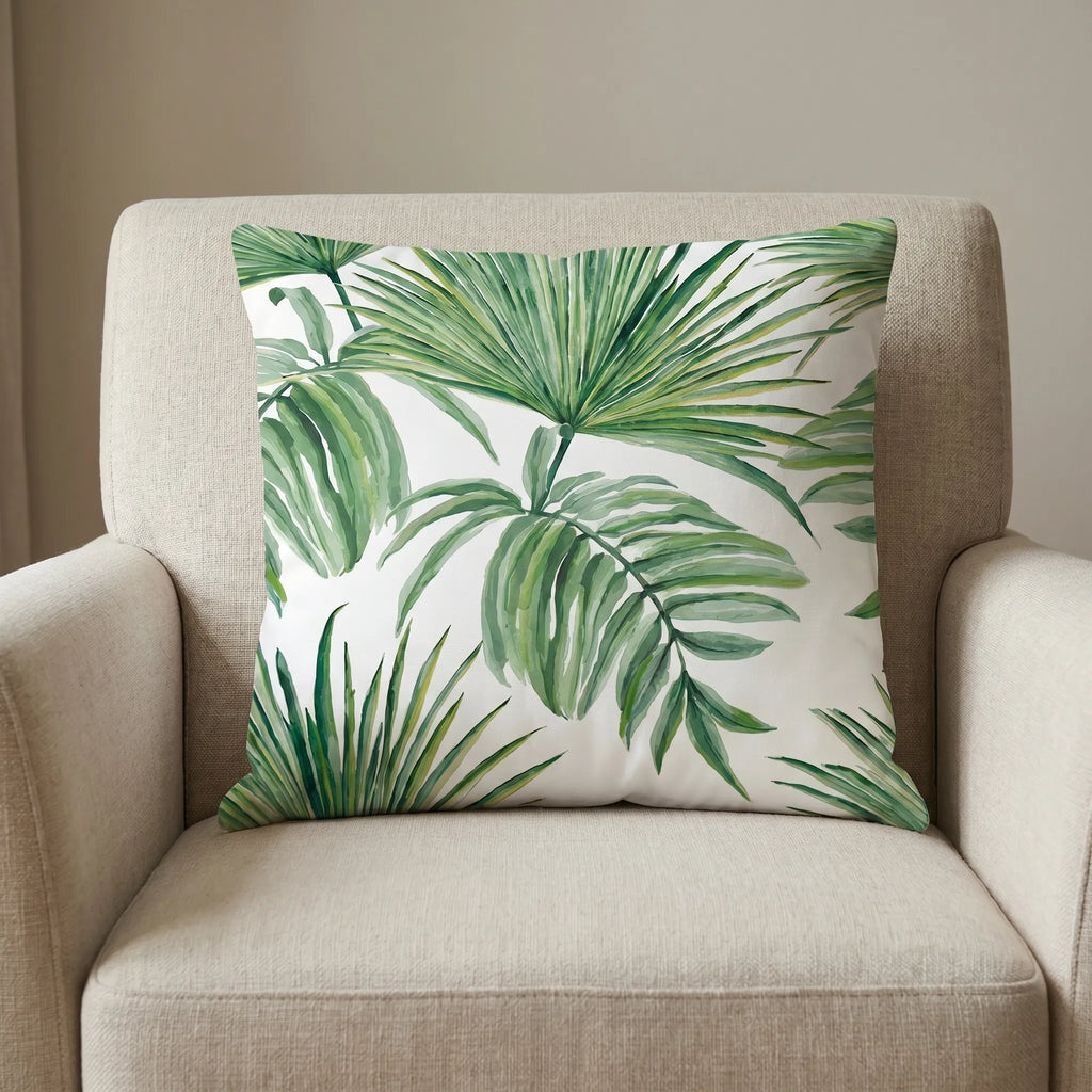 Botanar™ -  Square Botanical Print Decorative Cushion -  Decorating Living Rooms