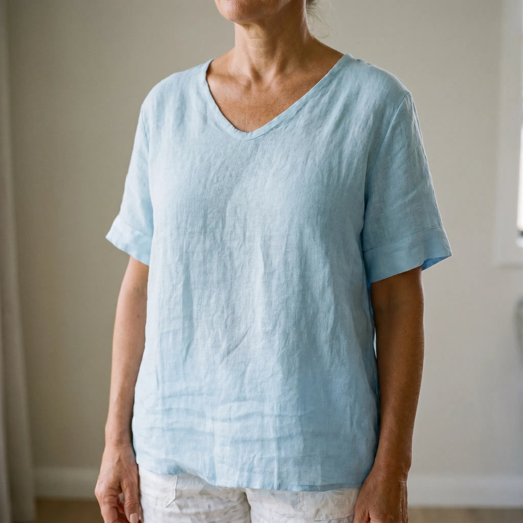Breezely™ -  Short Sleeve Textured T-Shirt -  Everyday Casual Wear