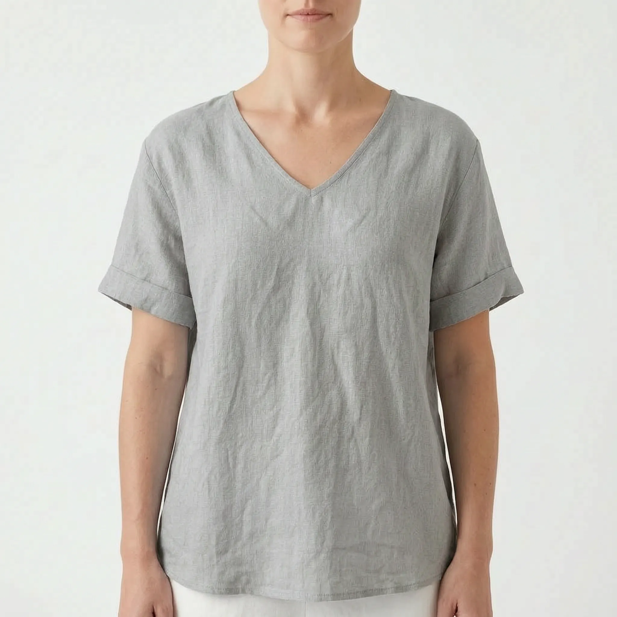Breezely™ -  Short Sleeve Textured T-Shirt -  Everyday Casual Wear