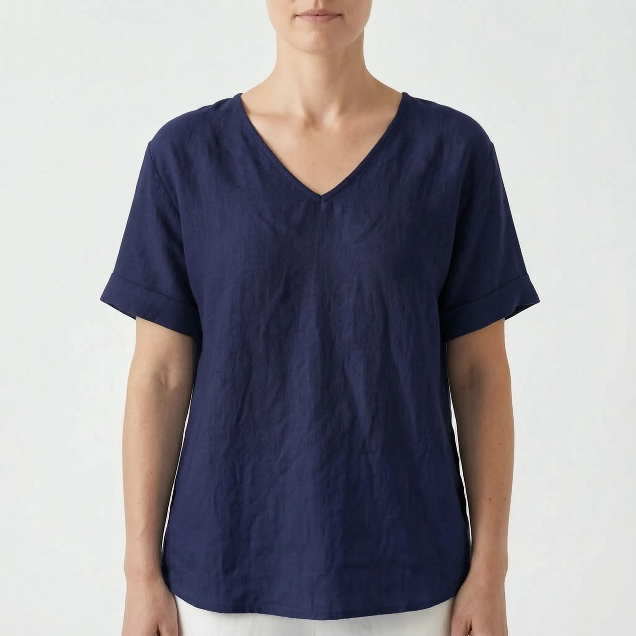 Breezely™ -  Short Sleeve Textured T-Shirt -  Everyday Casual Wear