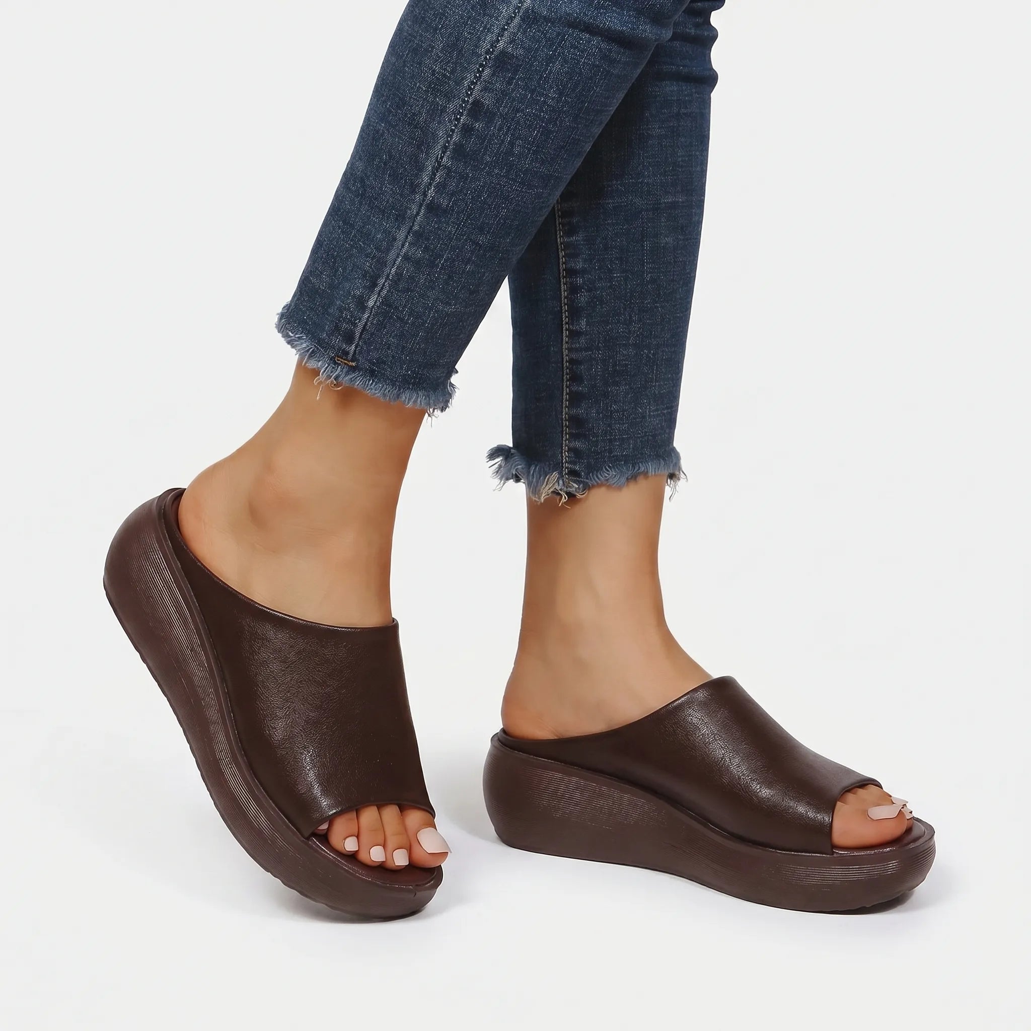 Breezly™ -  Open-Toe Wedge Slip-On Sandals -  Everyday Summer Walking