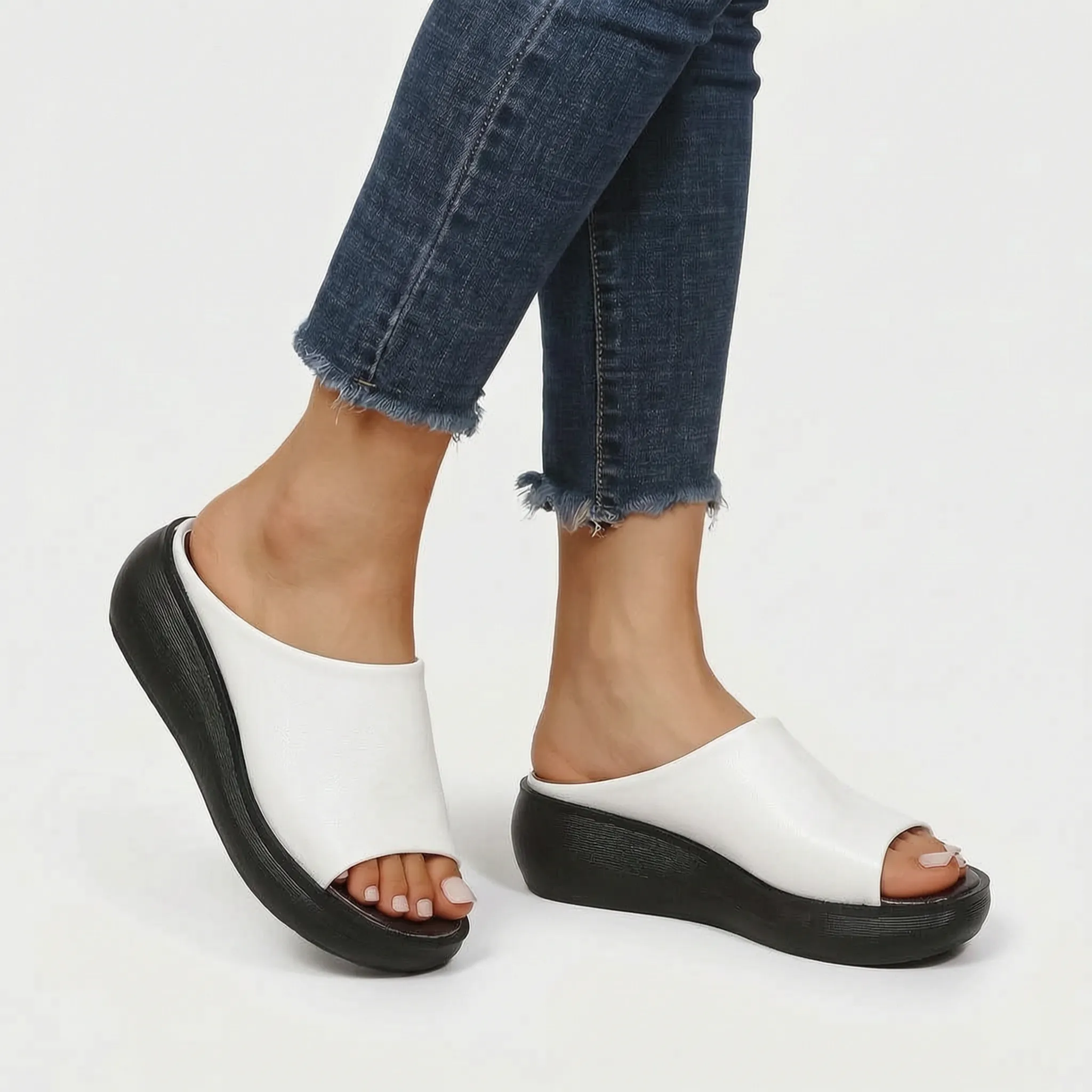 Breezly™ -  Open-Toe Wedge Slip-On Sandals -  Everyday Summer Walking