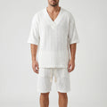 Breezoc™ -  Men's Cable Knit Summer Set -  Casual Summer Outings