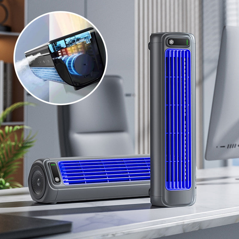 Breezura™ -  Rechargeable Bladeless Portable Air Cooler -  Cooling Personal Spaces