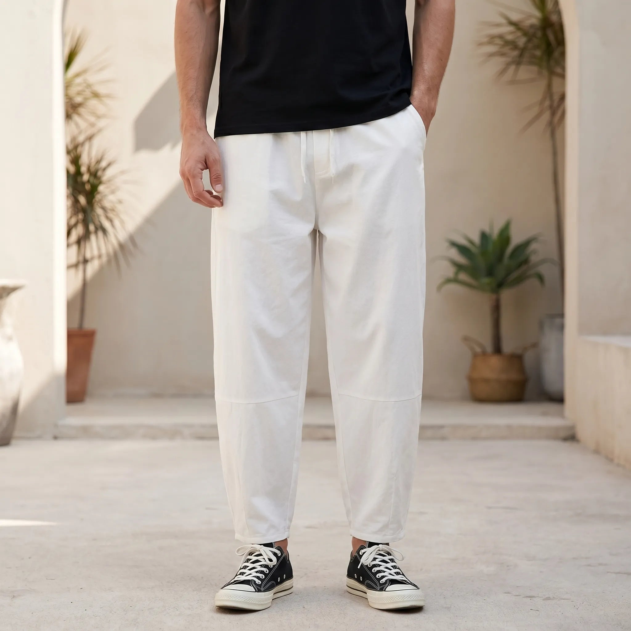 Brevalo™ -  Relaxed Cropped Trousers -  Casual Weekend Outings