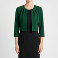 Brevant™ -  Cropped Open-Front Blazer -  Layering Over Dresses