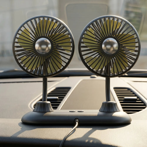 Brizal™ -  Dual Head Car Fan -  Vehicle Air Circulation