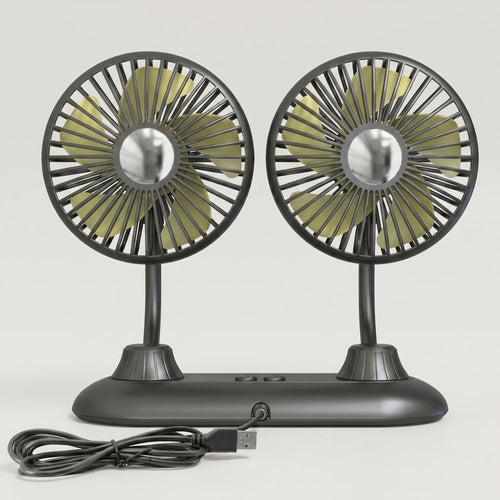 Brizal™ -  Dual Head Car Fan -  Vehicle Air Circulation