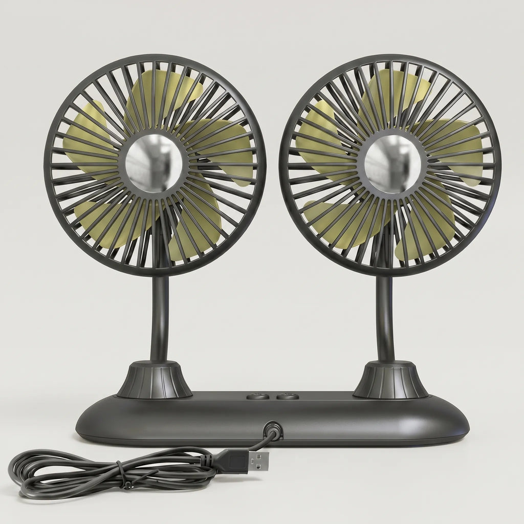 Brizal™ -  Dual Head Car Fan -  Vehicle Air Circulation