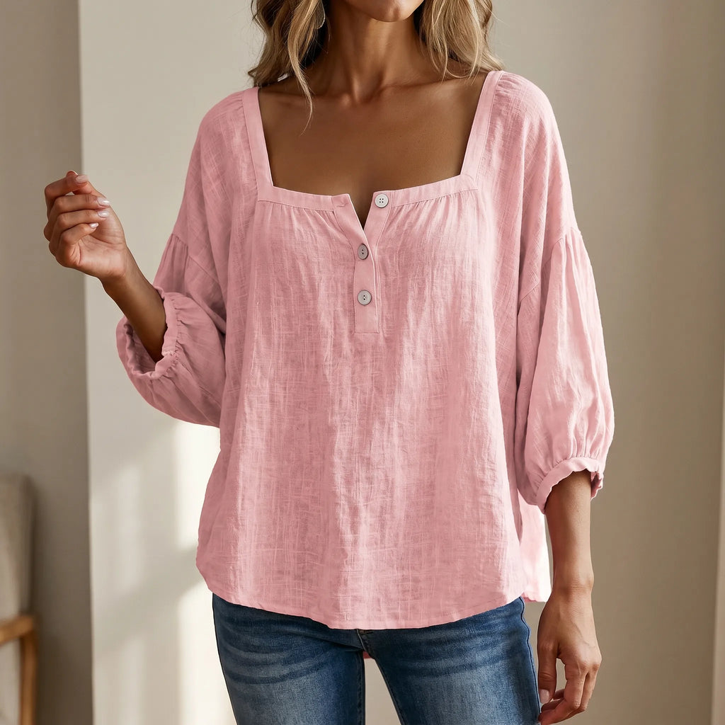 Brizella™ -  Relaxed Casual Blouse -  Everyday Casual Wear