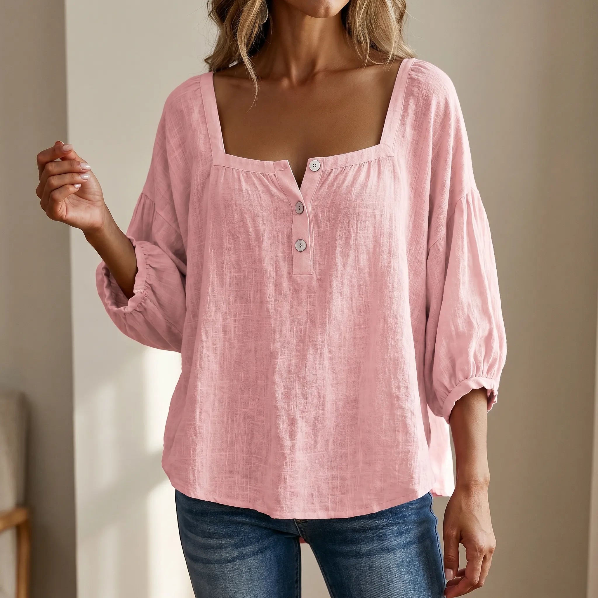 Brizella™ -  Relaxed Casual Blouse -  Everyday Casual Wear