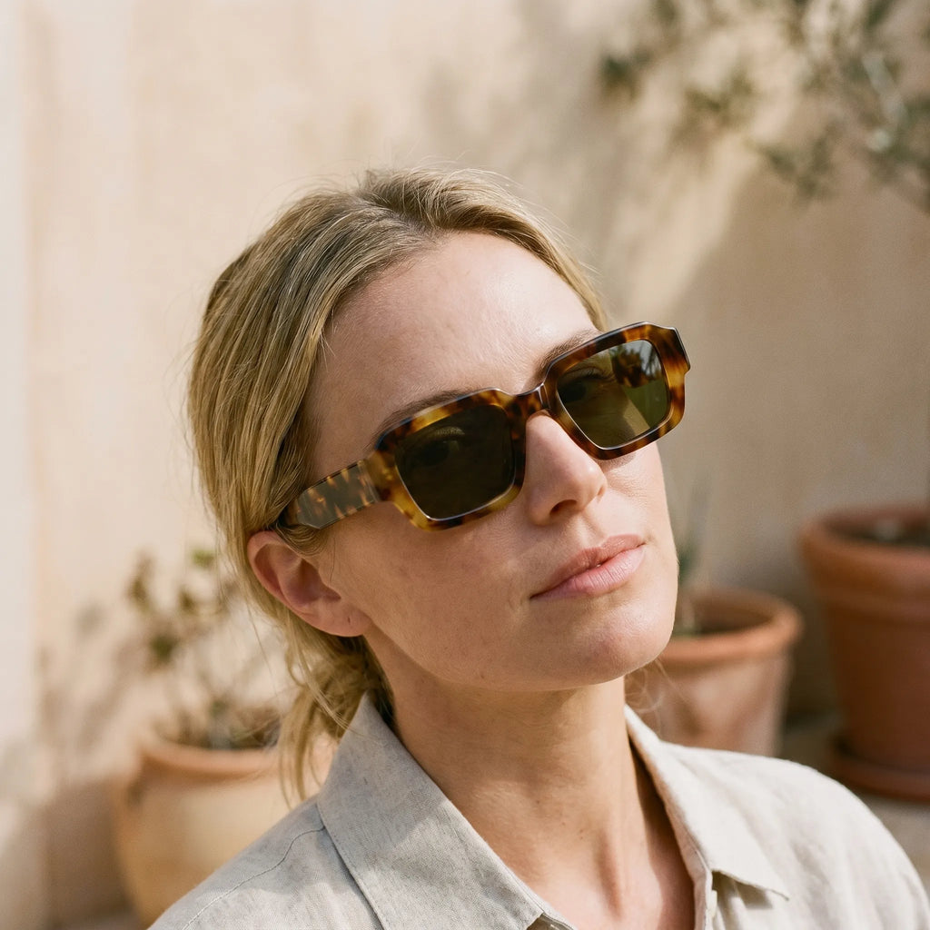 Caddon™ -  Classic Square Frame Sunglasses -  Filtering Bright Light
