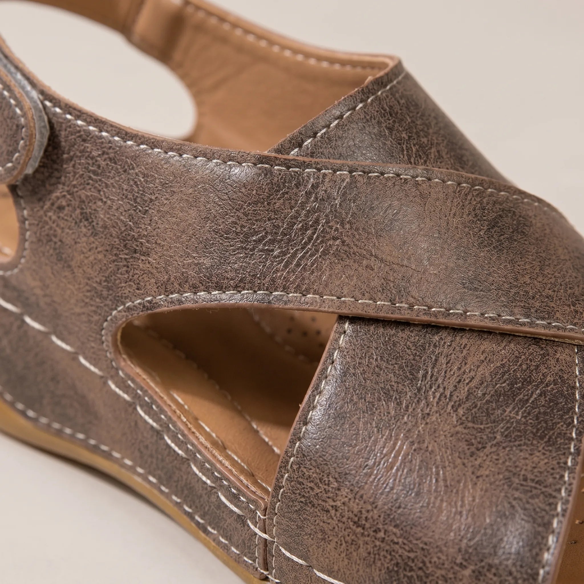 Cadora™ -  Slingback Wedge Sandals -  Walking On Holiday
