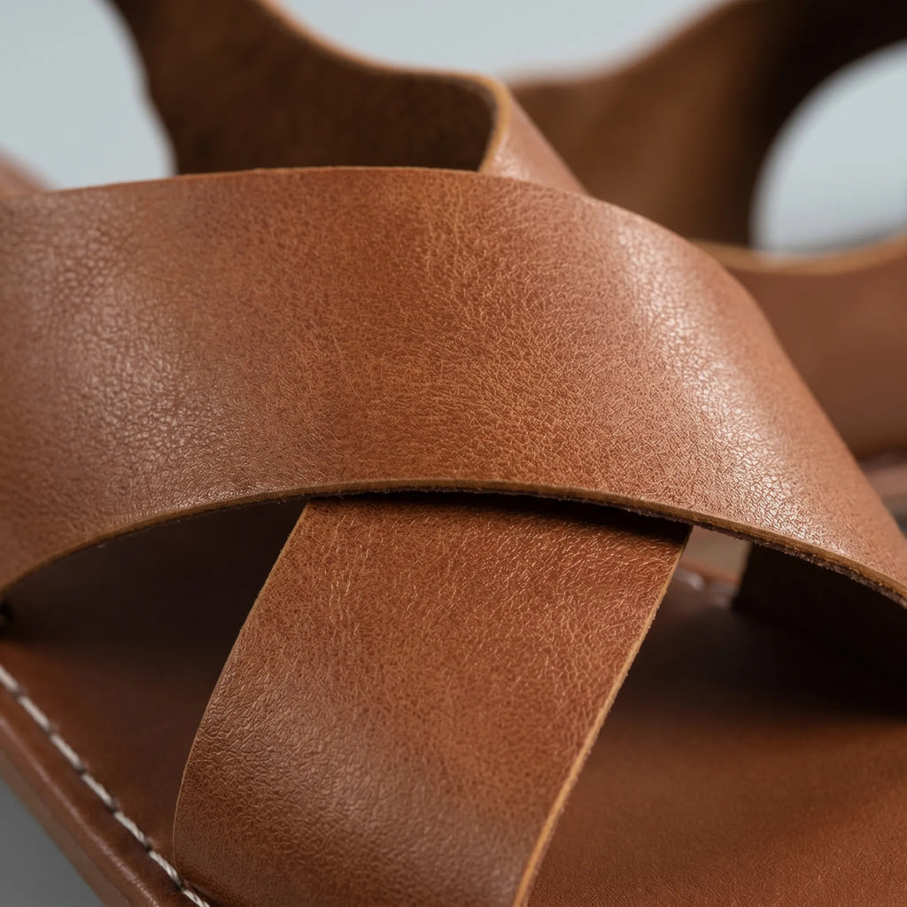 Caelia™ -  Criss-Cross Flat Sandals -  Warm-Weather Outings