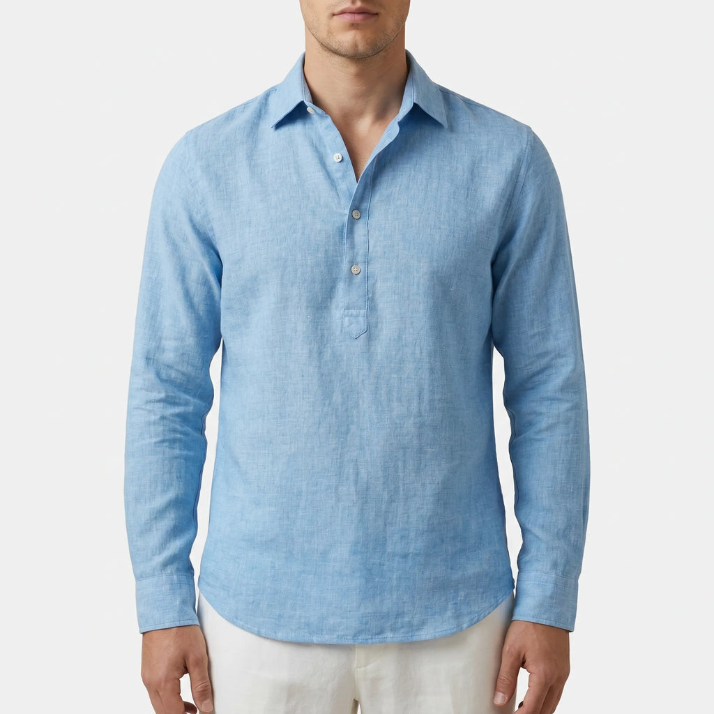 Caelis™ -  Long Sleeve Half-Placket Shirt -  Weekend Socialising