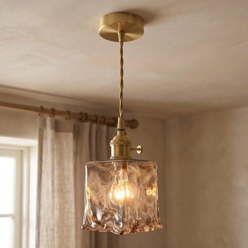 Caldia™ -  Marbled Glass Ceiling Pendant -  Illuminating Dining Spaces