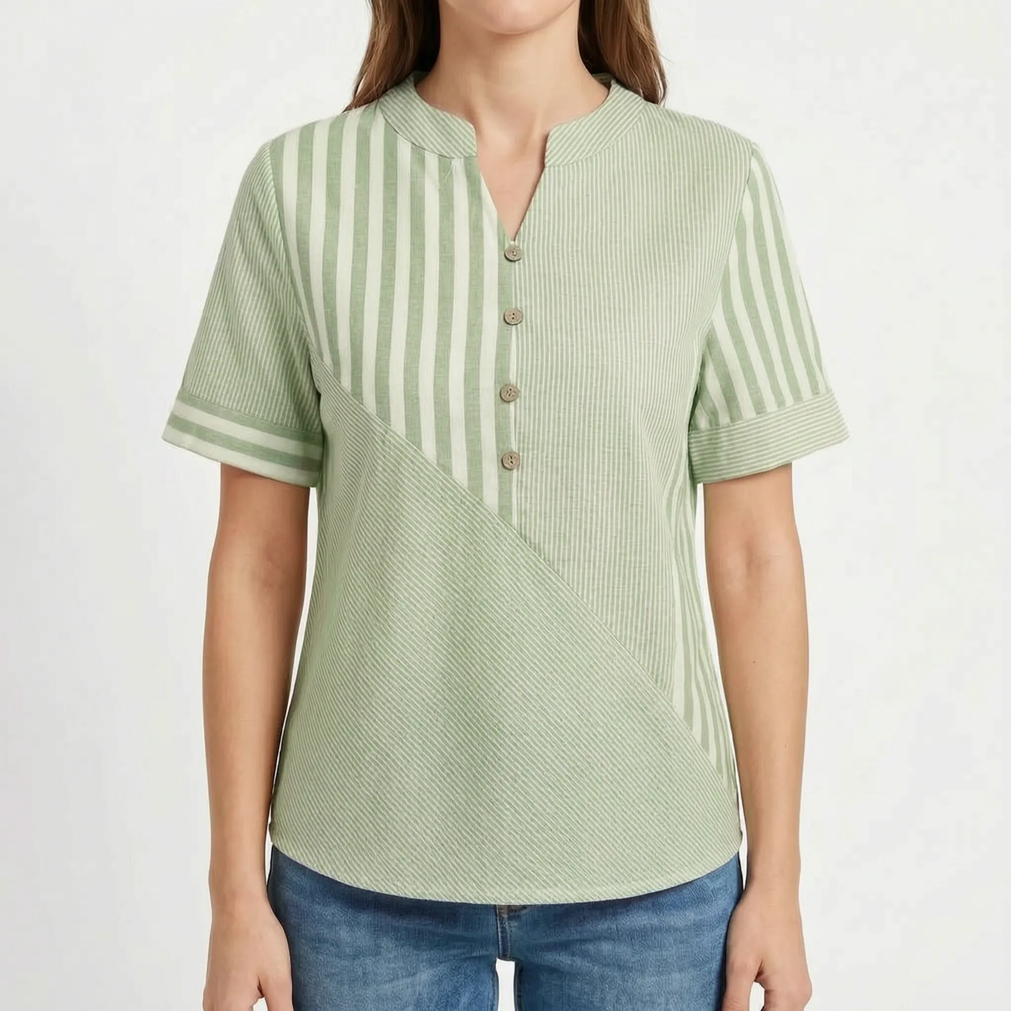 Calsen™ -  Casual Short Sleeve Top -  Casual Daytime Wear