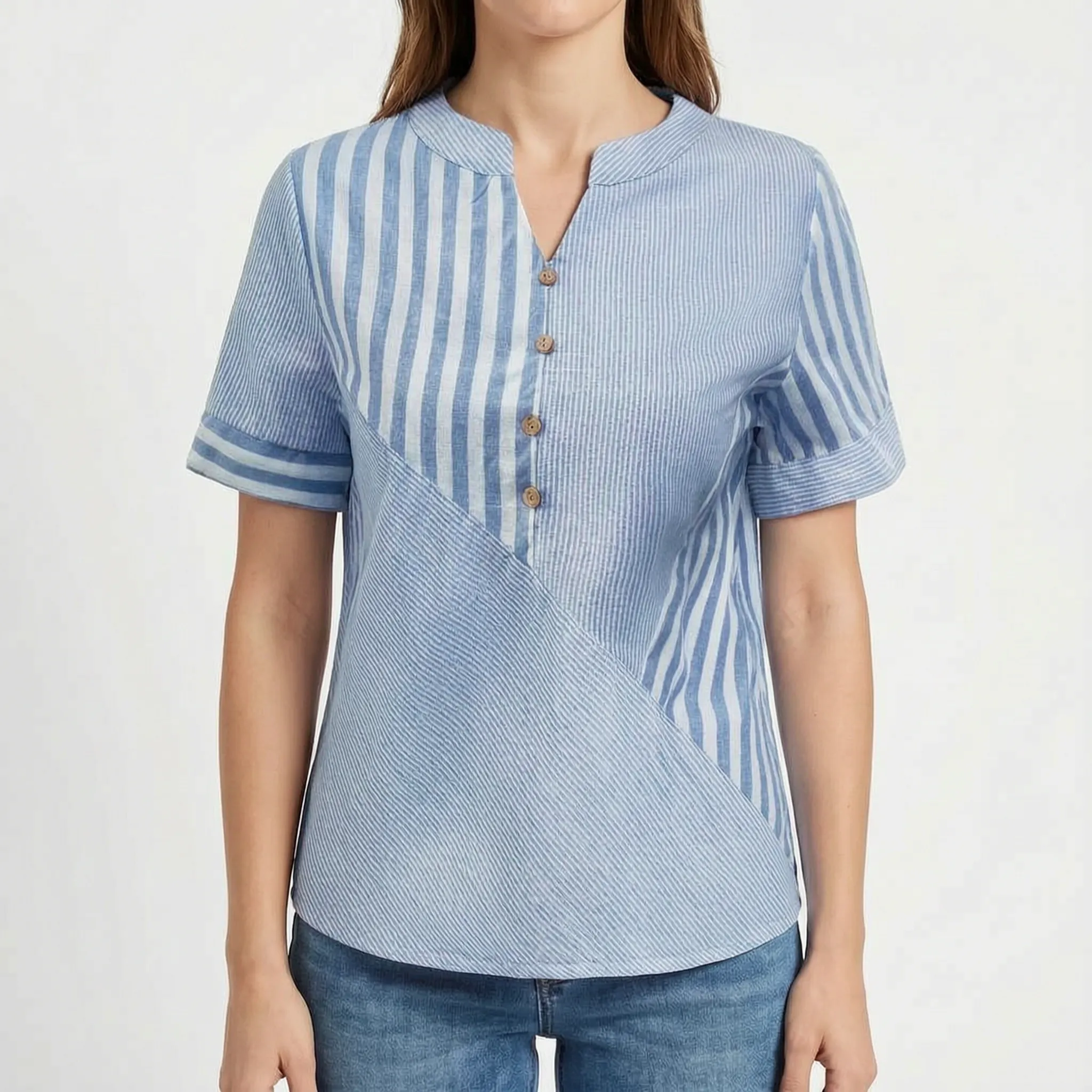 Calsen™ -  Casual Short Sleeve Top -  Casual Daytime Wear