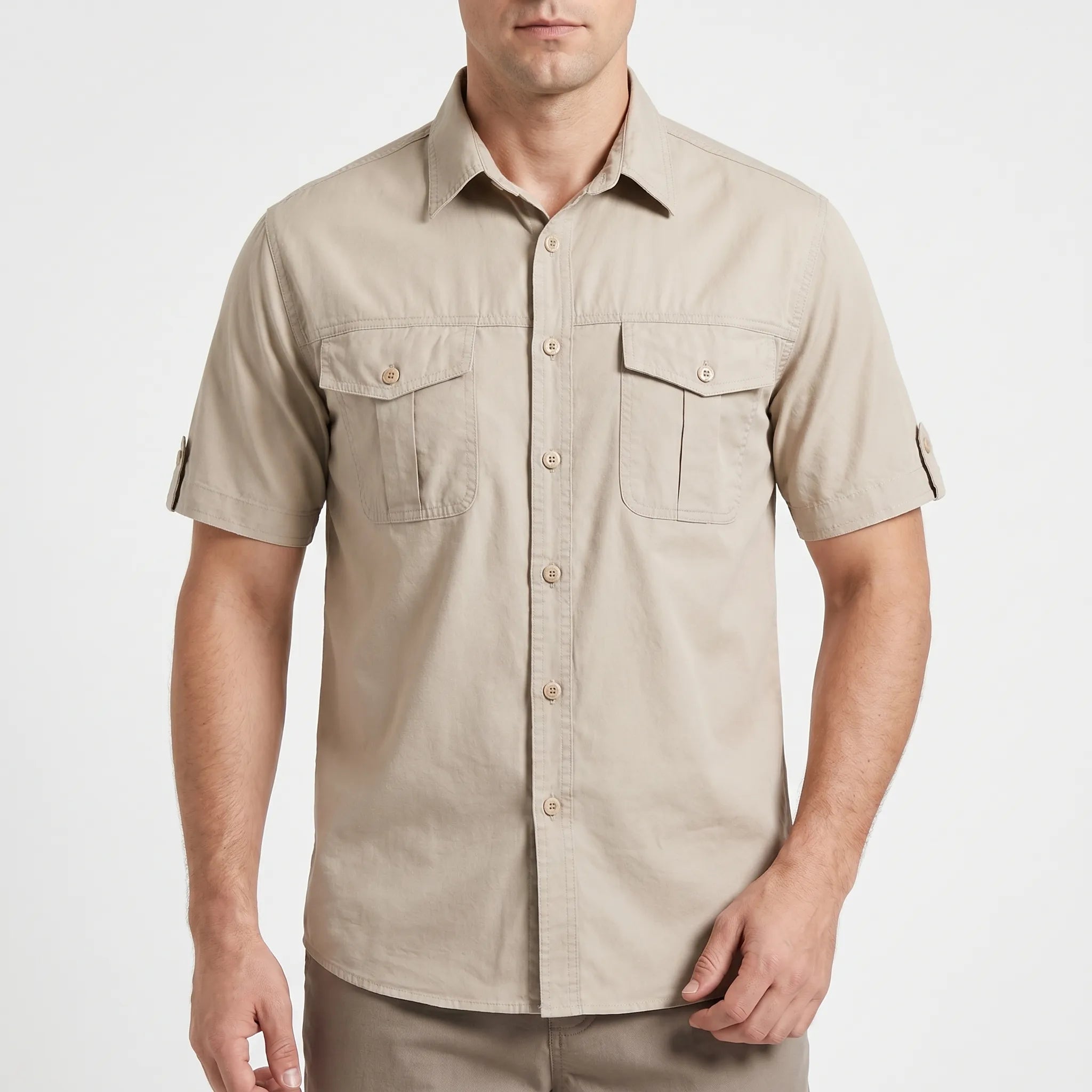 Cavenham™ -  Men's Casual Short-Sleeve Shirt -  Weekend Outings