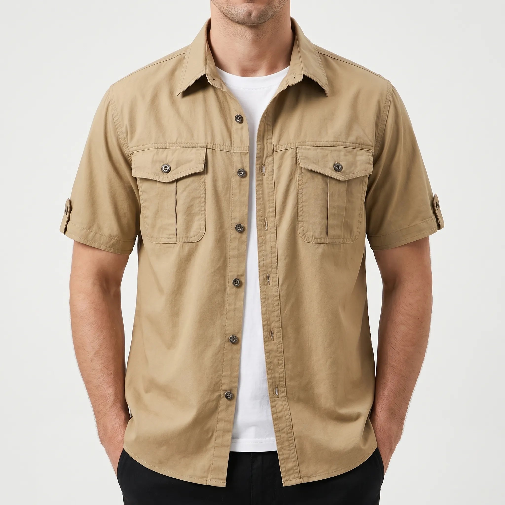 Cavenham™ -  Men's Casual Short-Sleeve Shirt -  Weekend Outings