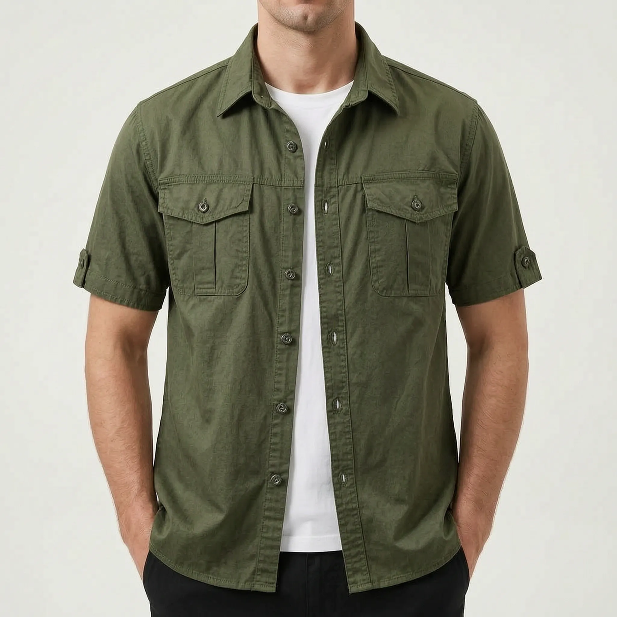 Cavenham™ -  Men's Casual Short-Sleeve Shirt -  Weekend Outings