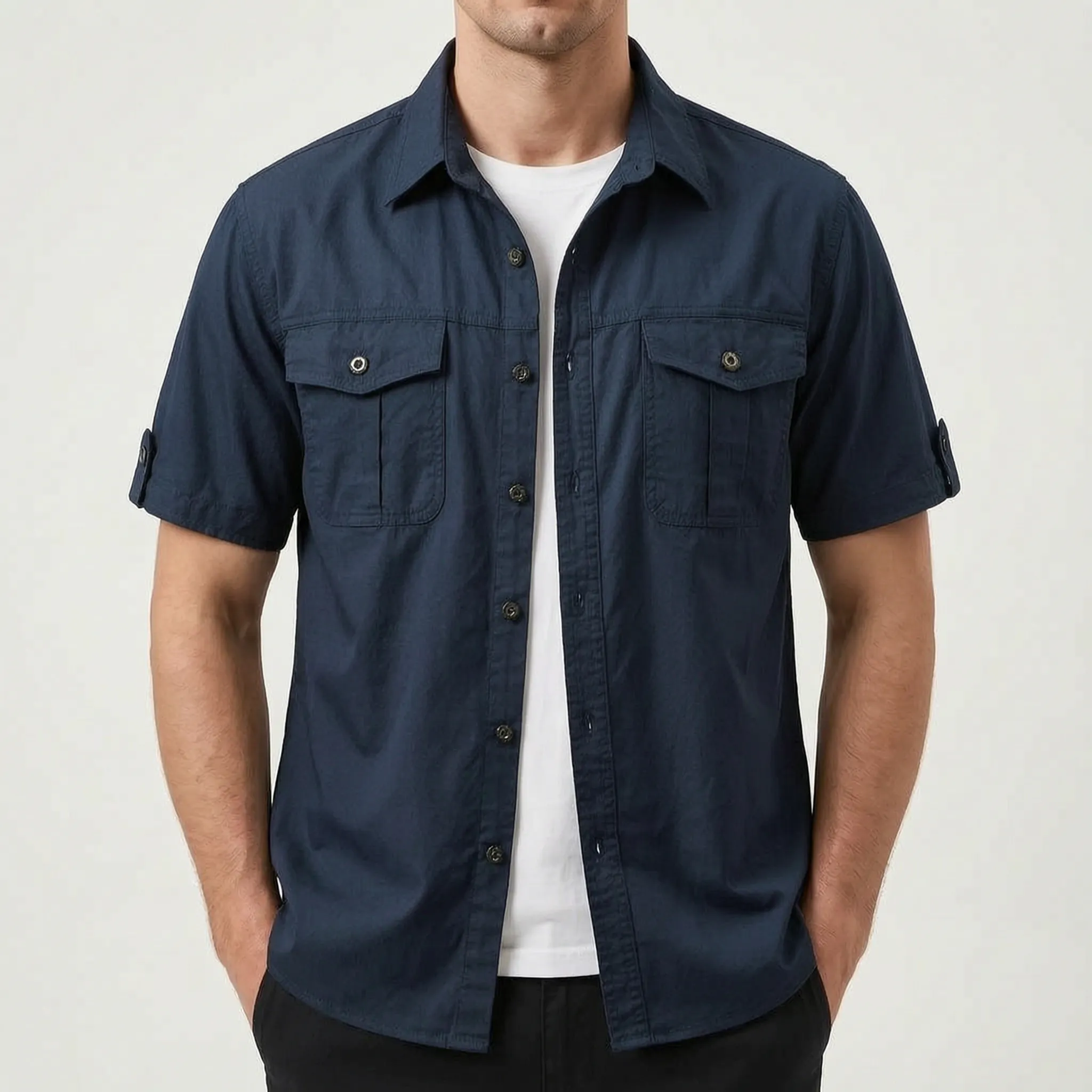 Cavenham™ -  Men's Casual Short-Sleeve Shirt -  Weekend Outings
