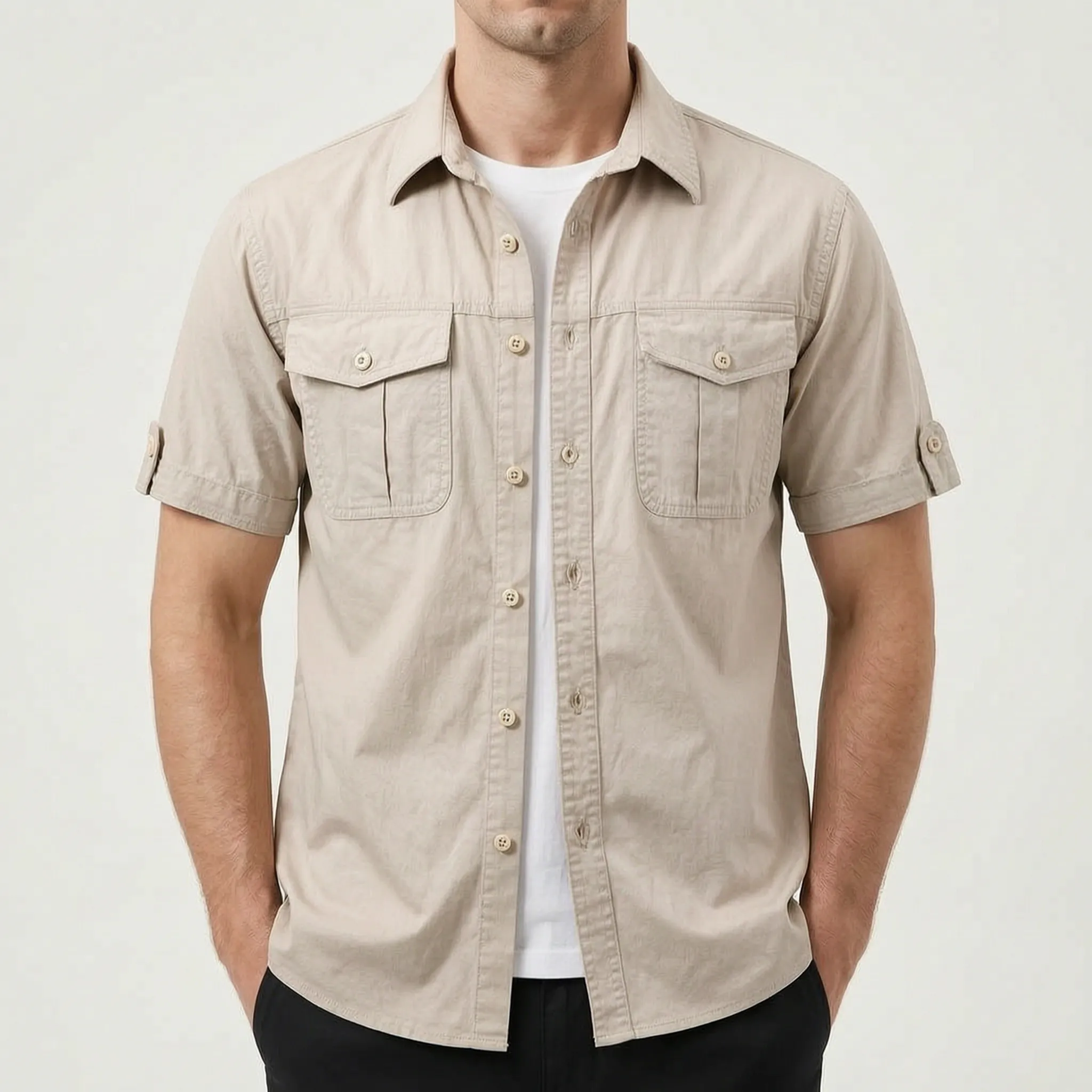 Cavenham™ -  Men's Casual Short-Sleeve Shirt -  Weekend Outings