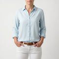 Cielon™ -  Relaxed Button-Front Woven Blouse -  Casual Office Wear
