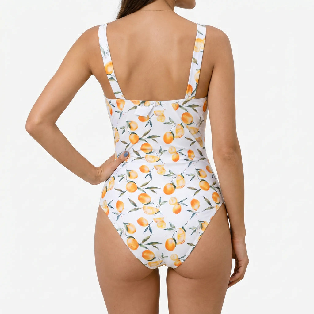 Citrosa™ -  Printed One-Piece Swimsuit -  Holiday Swimming