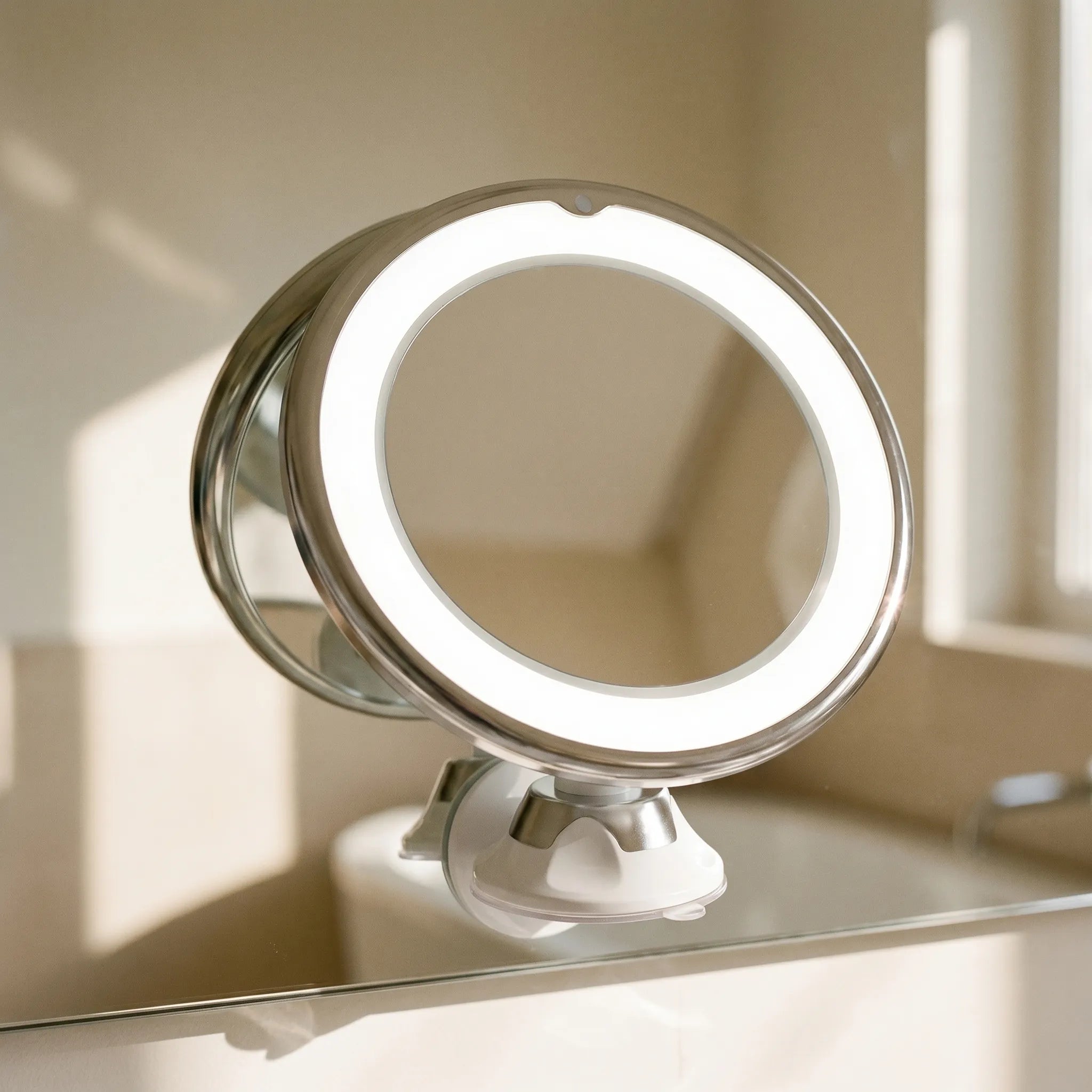 Clarivue™ -  LED Illuminated Magnifying Mirror -  Applying Detailed Makeup