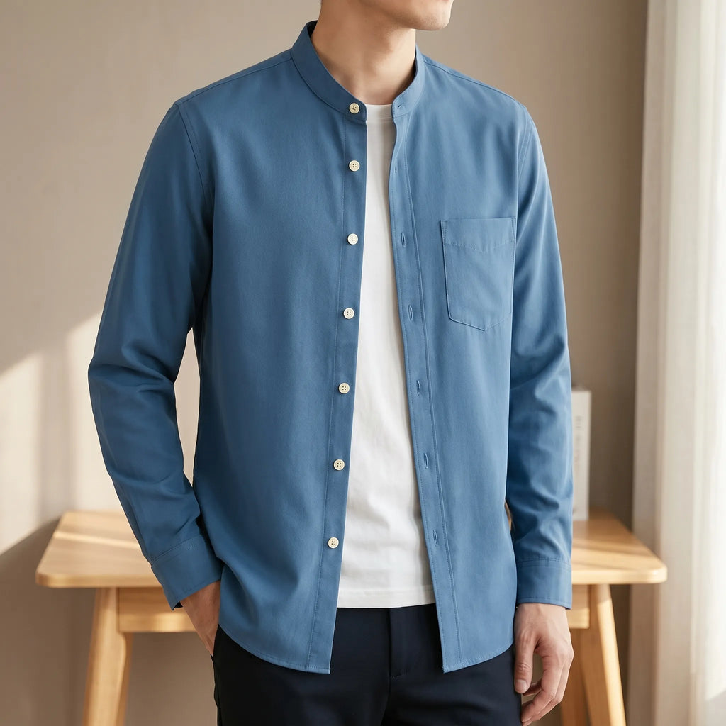 Collaris™ -  Men's Grandad Collar Shirt -  Smart Casual Events