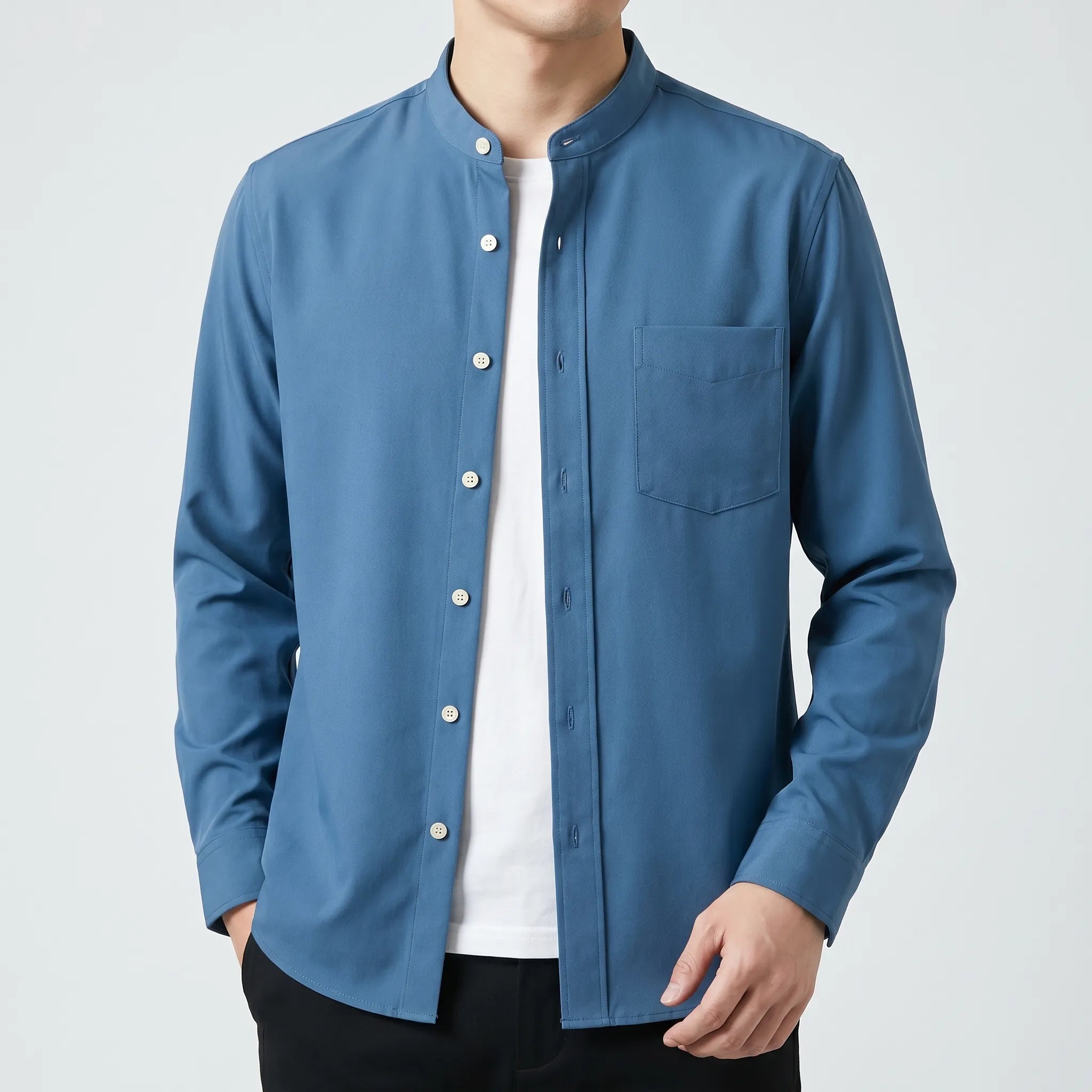 Collaris™ -  Men's Grandad Collar Shirt -  Smart Casual Events