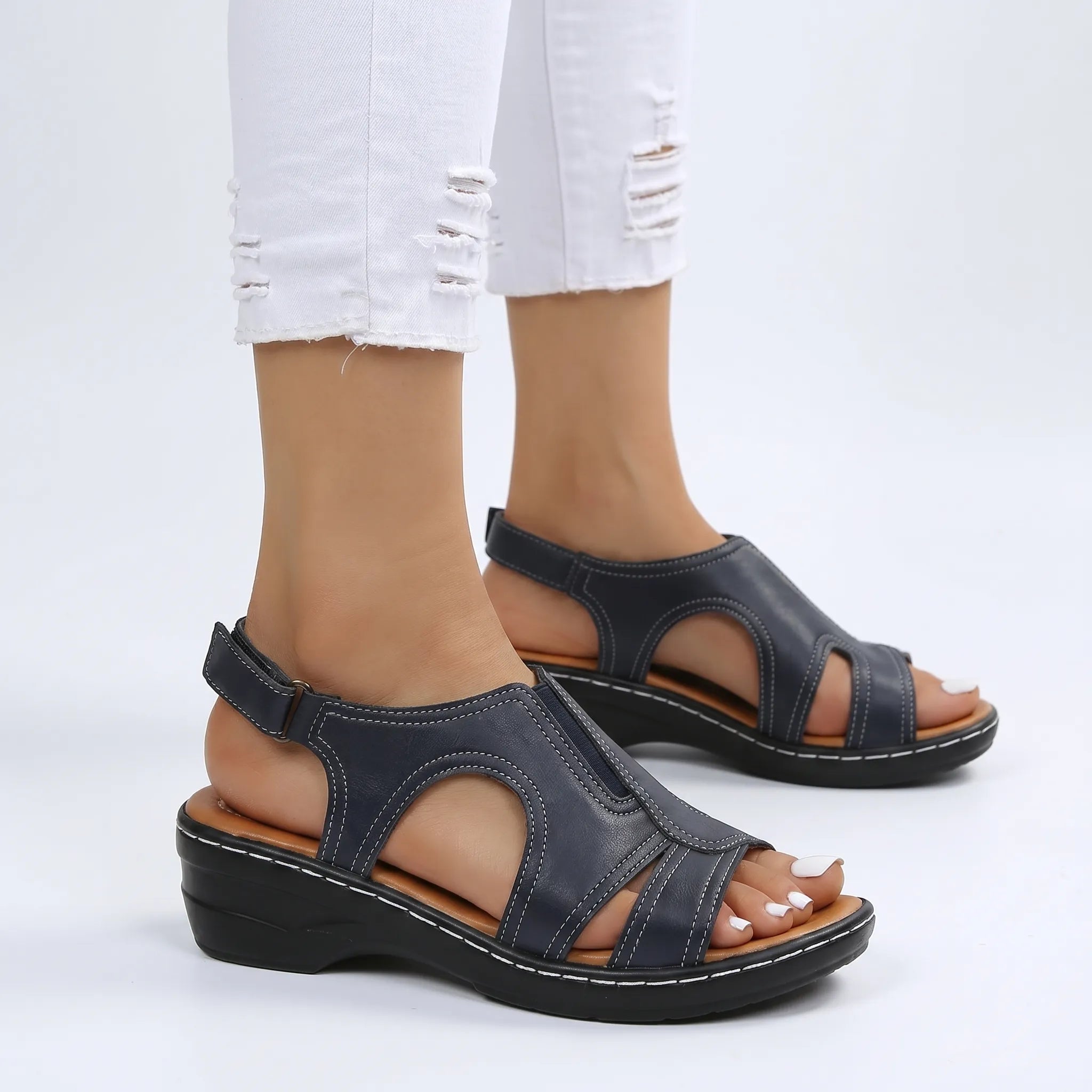 Coralia™ -  Casual Low Wedge Sandal -  Summer City Walks