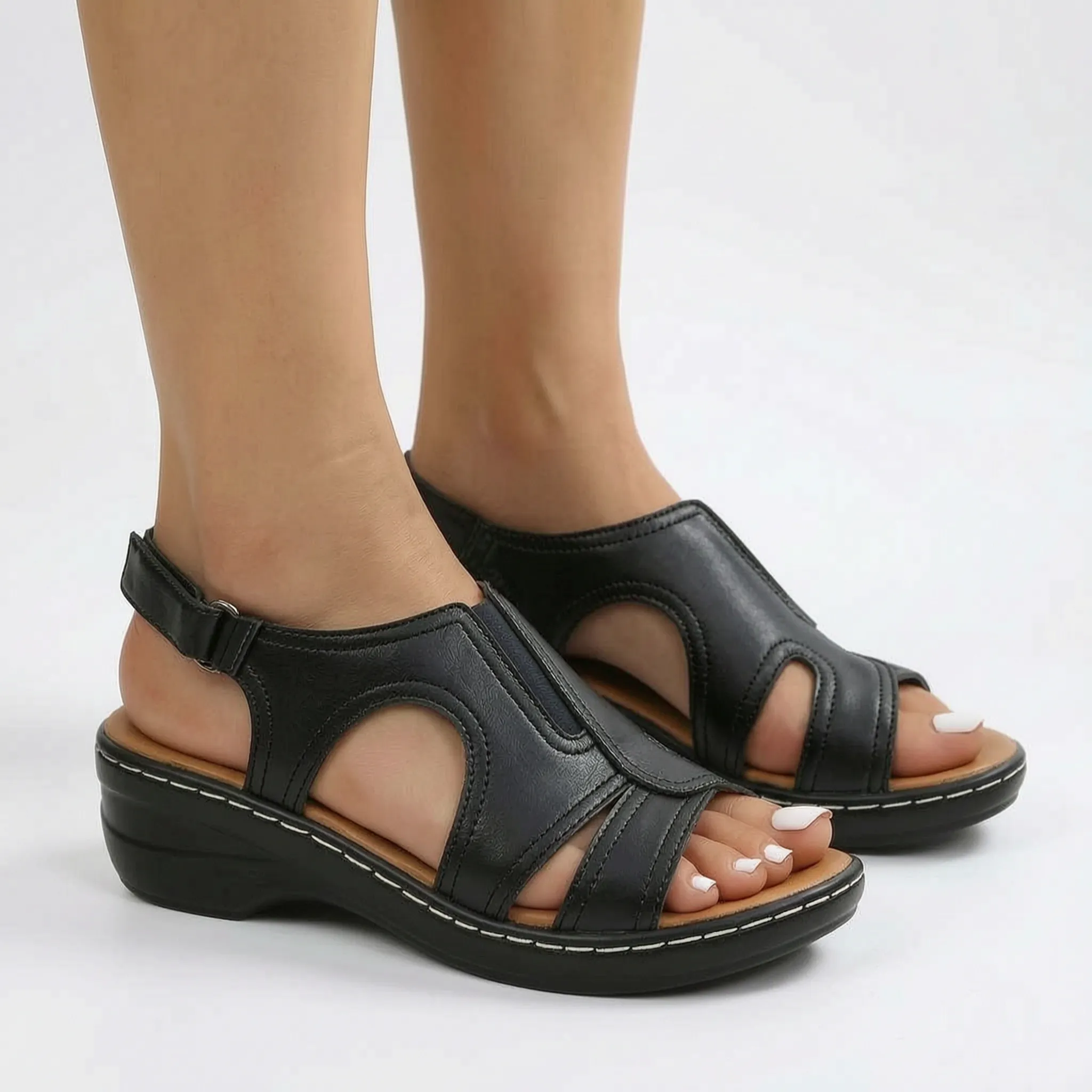 Coralia™ -  Casual Low Wedge Sandal -  Summer City Walks