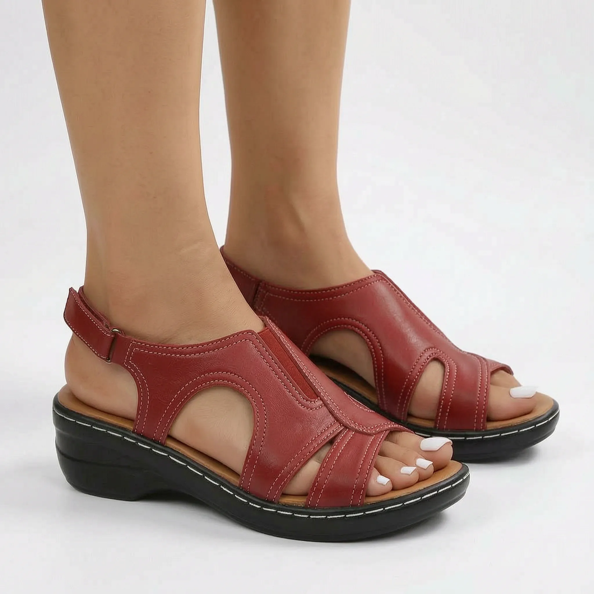 Coralia™ -  Casual Low Wedge Sandal -  Summer City Walks