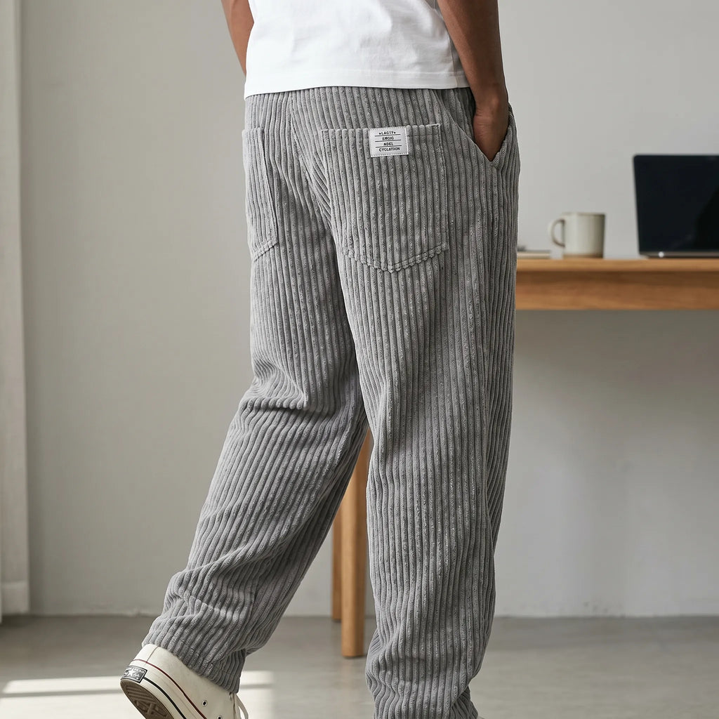 Cordalis™ -  Men's Relaxed Ribbed Trousers -  Everyday Casual Wear