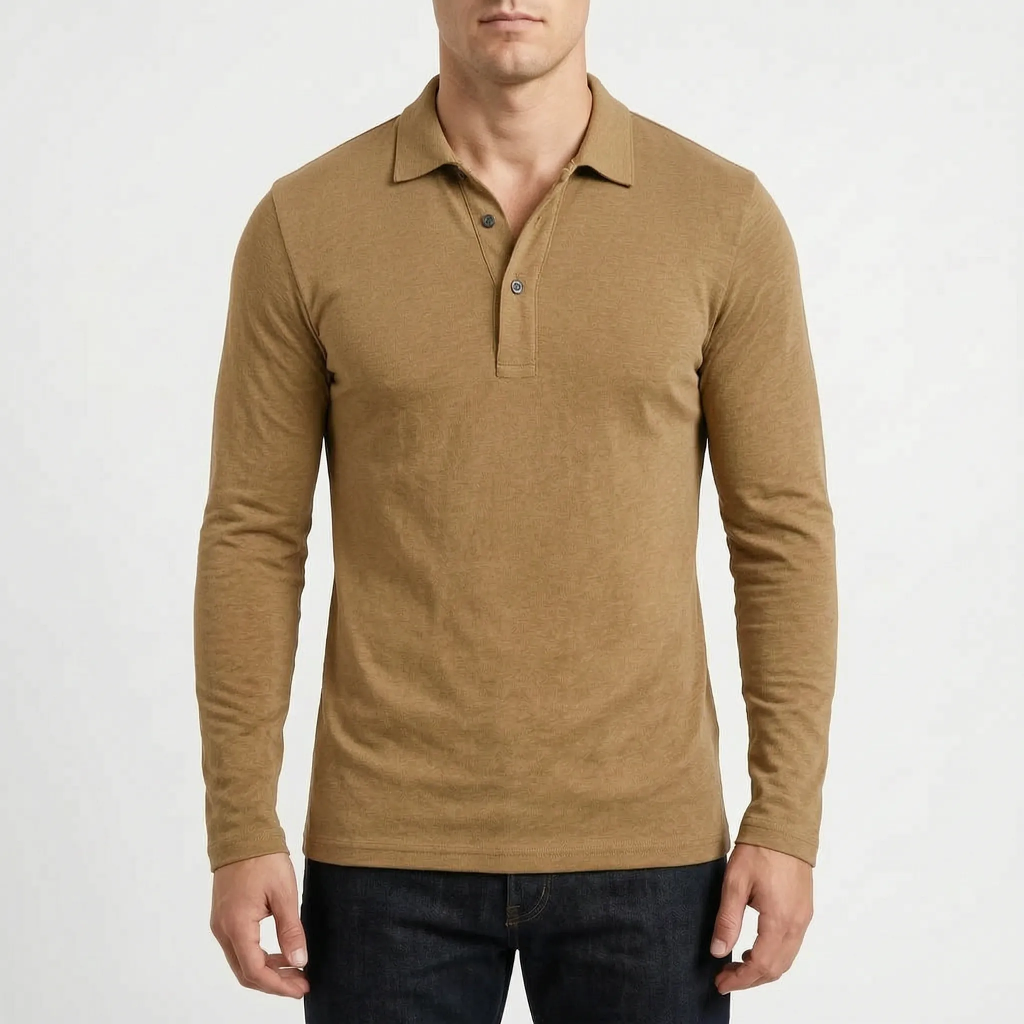 Corston™ -  Long Sleeve Collared Polo Shirt -  Office Casual Days